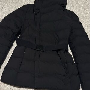 Michael Michael Kors Women's Stretch Asymmetrical Belted Down Puffer Coat.